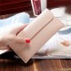 Women Litchi Pattern Solid Color Card Slot Wallet Bag Purse Handbag For Smartphone iPhone Samsung