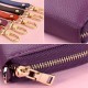 Women Zipper Credit Card Holder Genuine Leather Mobile Phone Storage Handbag Purse Wallet