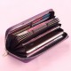 Women Zipper Credit Card Holder Genuine Leather Mobile Phone Storage Handbag Purse Wallet