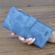 Multifunctional Denim Pattern PU Zipper Wallet Bag Case Cover For 5.0 Inch Smartphone