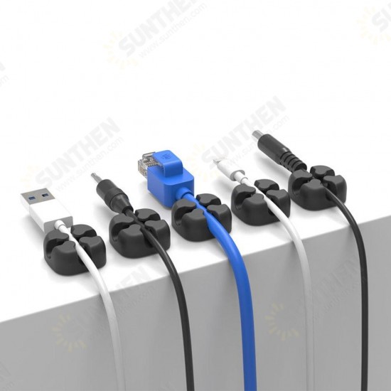 Crossed-Channel Earphone USB Cable Cord Winder Wrap Desktop Cable Organizer Wire Management Holder