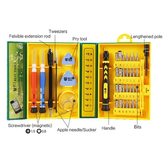 38-IN-1 Multifunctional Professional Precision Screwdriver Set for Electronics Mobile Phone Disassemble Repair Tools Practical Portable Widely Used