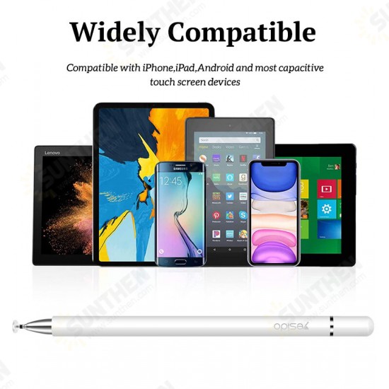 ST02 Universal 2 In 1 Stylus Pen High Sensitive Capacitive Pen Touch Screen Stylus Drawing Pen for Apple Tablet Android Suitable for Devices Of Capacitive Screens