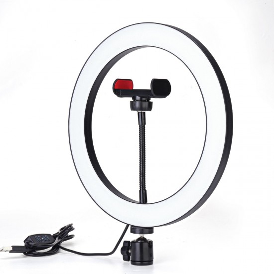 10 Inch USB LED Ring Light Adjustable Selfie Fill Light 3300-6500K Dimmable Lamp for Youtube Tik Tok Vlog for Moblie Phone Camera Laptop