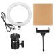 26cm 120 Lamp Beads LED Ring Light 3 Modes Dimmable Selfie Light with Phone Holder for Youtube Stream Video Makeup Live Selfie