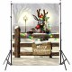 3x5FT Silk Christmas Deer Light Thin Photography Studio Backdrop Photo Background Party Props