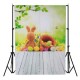 3x5FT Vinyl Bunny Fairy Tale Photography Backdrop Background Studio Prop