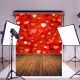 3x5FT Vinyl Valentine's Day Red Heart Photography Backdrop Background Studio Prop