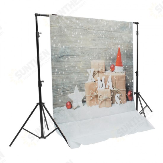 3x5ft 5x7ft Snow Wooden Wall Christmas Gift Photography Backdrop Studio Prop Background