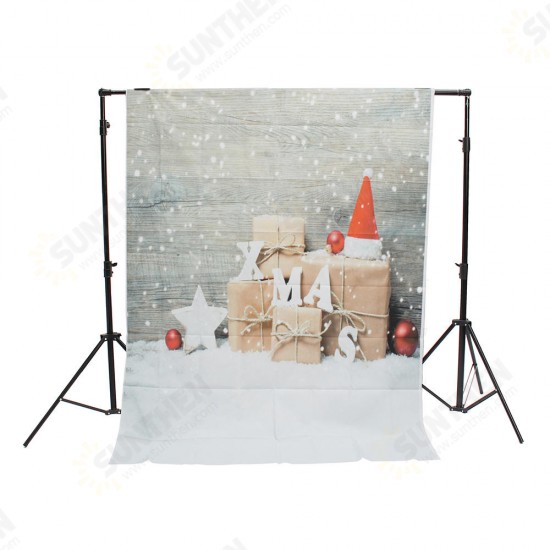 3x5ft 5x7ft Snow Wooden Wall Christmas Gift Photography Backdrop Studio Prop Background