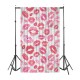 4x6FT Vinyl Pink Red Lips Wall Floor Photography Backdrop Background Studio Prop