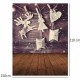 5 x 7 FT Christmas Theme Christmas Gift Elk Wood Board Photo Vinyl Background