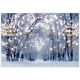 5x3FT 7x5FT 8x6FT Light Strip Winter Snow Forest Street Photography Backdrop Background Studio Prop