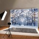 5x3FT 7x5FT 8x6FT Light Strip Winter Snow Forest Street Photography Backdrop Background Studio Prop