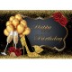 5x3FT 7x5FT 9x6FT High Heel Glass Golden Balloon Birthday Theme Photography Backdrop Background Studio P