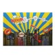 5x7FT 9x6FT Vinyl Cartoon City Bang Booom Photography Backdrop Background Studio Prop