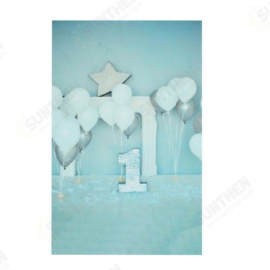 5x7FT Blue Balloon Birthday Celebrating Theme Photography Backdrop Studio Prop Background