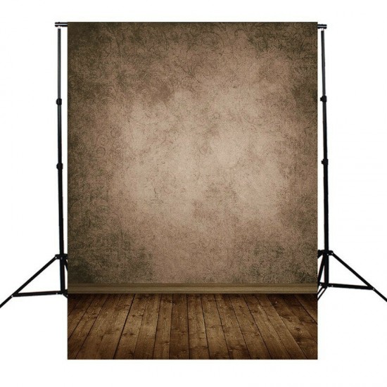 5x7FT Brown Wall Wooden Floor Photography Backdrop Photo Background