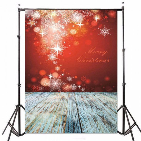 5x7FT Vinyl Children Wood Floor Christmas Photography Background Backdrop Studio Prop