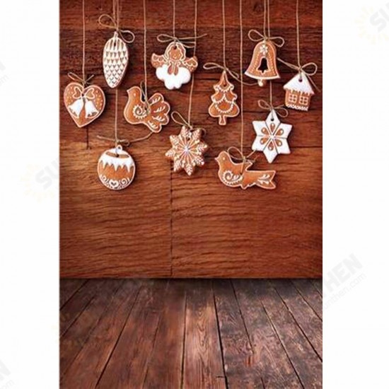 5x7FT Vinyl Christmas Wood Floor Wall Photography Backdrop Background Studio Prop