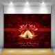 5x7FT Vinyl Merry Christmas Happy New Year Red Bell Ring Photography Backdrop Background Studio Prop