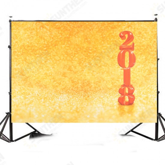 7x5ft New Year Golden Bright Stars Photography Backdrop Studio Prop Background