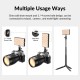 RGB LED Light with Tripod 20 Modes Video Camera Lighting Photography Lamp 2500-9000K for Vlog Fill Light For Live Stream YouTube