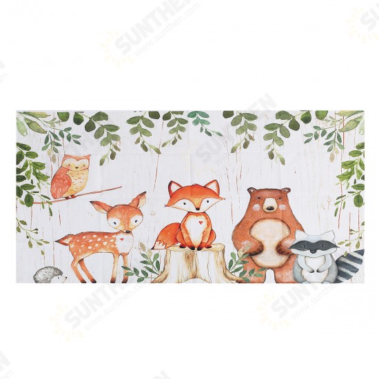 Baby Photography Backdrop Woodland Animals Birthday Party Background Prop Vinyl Decorations