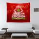 Christmas Hanging Cloth Custom Red Santa Claus Bedside Background Cloth Wall Bedside Decoration Tapestry Photography Backdrop