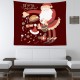 Christmas Hanging Cloth Custom Red Santa Claus Bedside Background Cloth Wall Bedside Decoration Tapestry Photography Backdrop