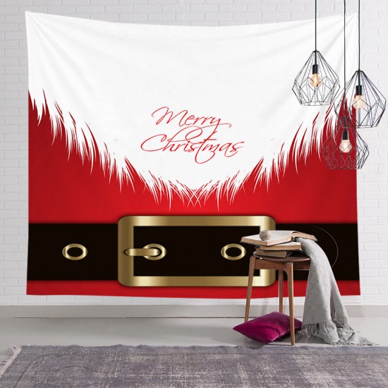 Christmas Hanging Cloth Custom Red Santa Claus Bedside Background Cloth Wall Bedside Decoration Tapestry Photography Backdrop