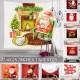 Christmas Hanging Cloth Custom Red Santa Claus Bedside Background Cloth Wall Bedside Decoration Tapestry Photography Backdrop