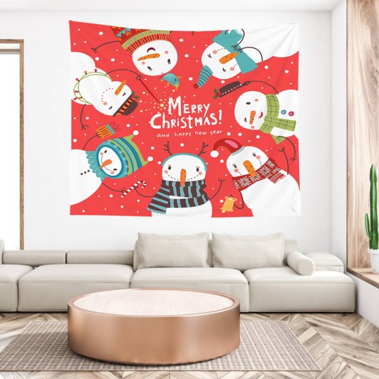 Christmas Hanging Cloth Custom Red Santa Claus Bedside Background Cloth Wall Bedside Decoration Tapestry Photography Backdrop