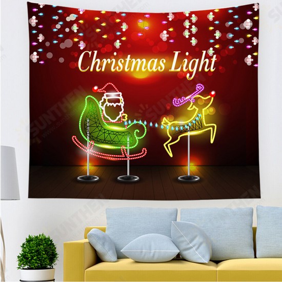 Christmas Hanging Cloth Custom Red Santa Claus Bedside Photography Background Cloth Wall Bedside Decoration Tapestry