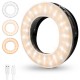 EGL-04 Rechargeable 4 Lighting Modes Brightness Adjustable Mini Selfie Ring Light for Mobile Phone Macbook