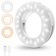 EGL-04 Rechargeable 4 Lighting Modes Brightness Adjustable Mini Selfie Ring Light for Mobile Phone Macbook