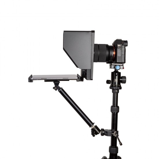 TP10 Teleprompter for iPad Tablet DSLR Camera Smartphone Shooting APP Compatible for iOS Android