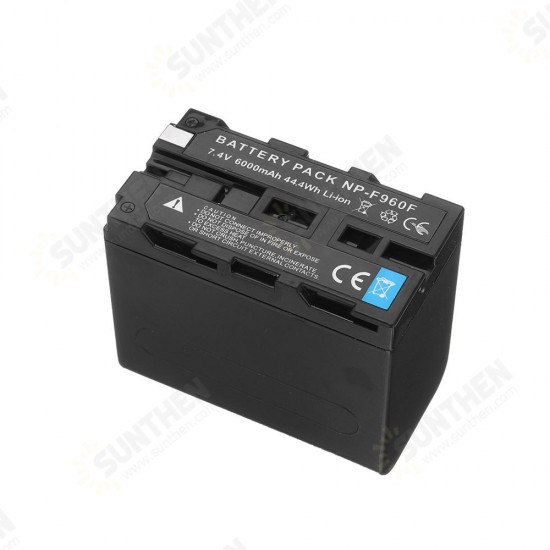 NP-F960 Rechargeable Li-ion 6000mah 7.4V Battery for Video Flash Light Motorized Slider