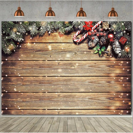 Horizontal Vertical Christmas Photography Backdrop Snowflake Glitter Wood Wall Photo Background Studio Home Party Decor Props