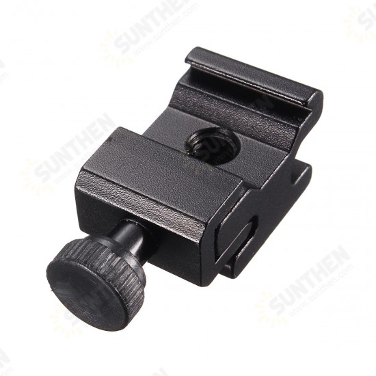 JT-211 Aluminum Alloy Adjustable Speedlite Flash Cold Shoe Hot Shoe Mount Adapter with 1/4 Screw