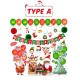 New Year Christmas Balloons Christmas Flags Christmas Letter Banner Santa Claus Spiral Photograph Props