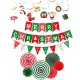 New Year Christmas Balloons Christmas Flags Christmas Letter Banner Santa Claus Spiral Photograph Props