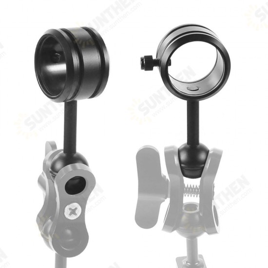 PU254 1 Inch Ball Head Mount Adapter Magic Arm To Diving Light Fixed Clip for Underwater Diving Strobe Housing Light