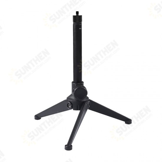 PU408 22cm Desktop Adjustable Tripod Stand Selfie Stick LED Ring Light Mount Holder for Live Broadcast