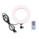 PU429 Dimmable 4.7 Inch 16cm RGB RGBW bluetooth Wireless APP Control Video Ring Light with Remote for Youtube Tik Tok Live Streaming