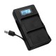 Palo LP-E8-C USB Rechargeable Battery Charger Mobile Phone Power Bank for Canon LP-E8 DSLR Camera Battery with LED Indicator