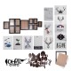 Photo Picture Frames Wall Mount 11 Piece Set Art Home Decoration Letter Deer