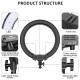 TRAVOR 18 Inch Ring Lamp Bi-Color Dimmable Ring LED Video Beauty Light for YouTube Video Live Lighting Photography