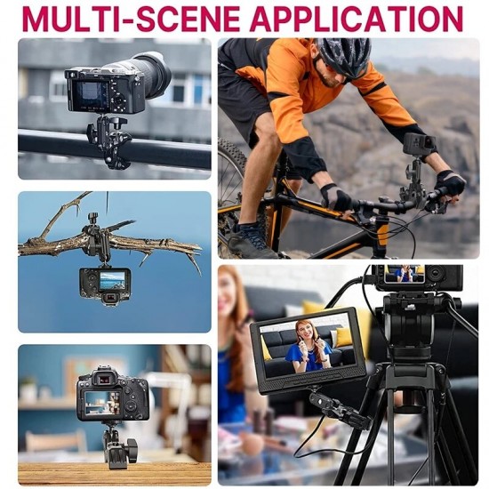 R094 Multi-functional Super Clamp Aluminum Alloy Magic Arm with Claw Clip Universal Monitor Bracket BallHead Clamp Holder Stand for Camera LED Light