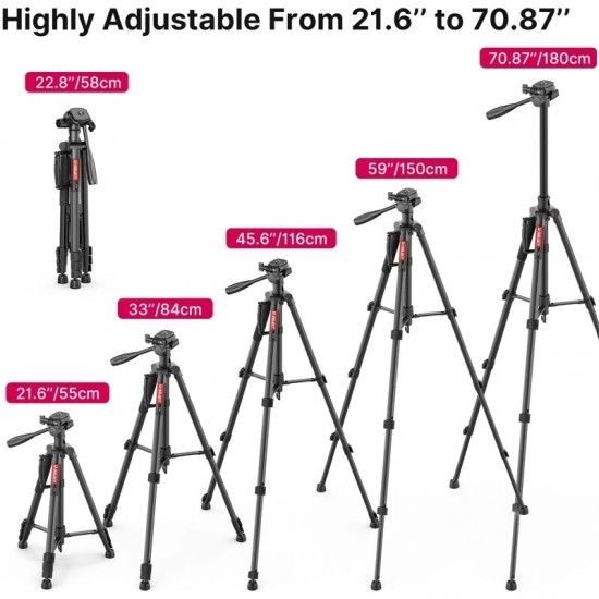 U-Select VT-01 Multifunctional Extendable Tripod Travel Lightweight Tripod Stand Universal Monopod for DSLR Camera Camcorder Professional Photography for Canon for Sony